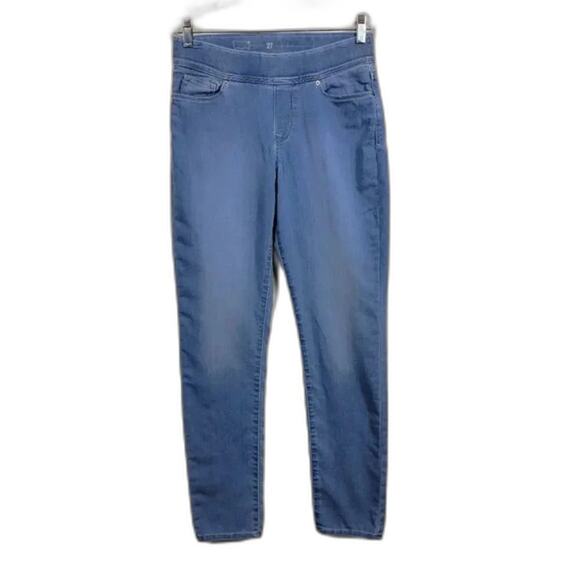 Levis High Rise Slim Leg Jeans Women Size 27 Light Wash Pull On Stretch - Picture 1 of 10